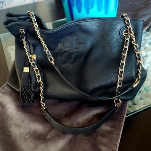 Authentic!! Tory Burch Slouchy Black Tote Bag❤